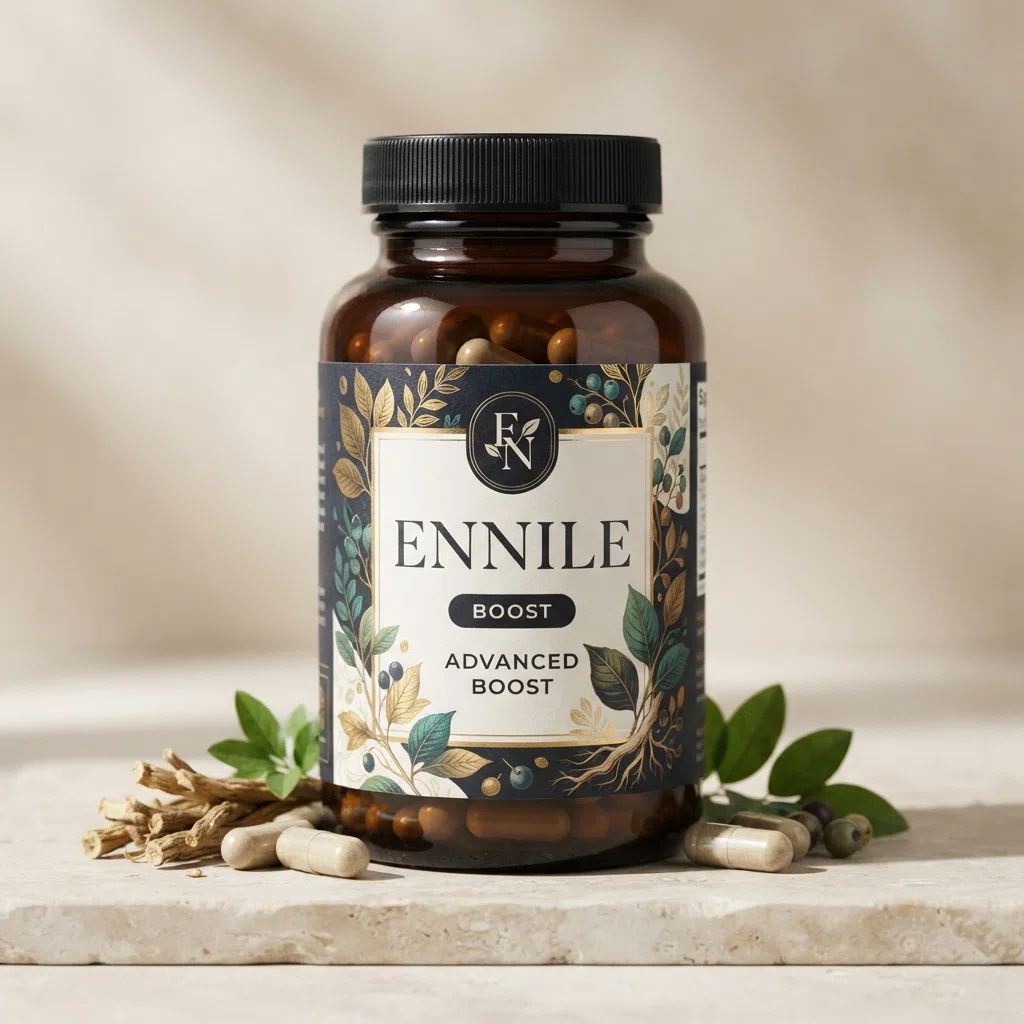 Ennile Advanced Boost supplement bottle